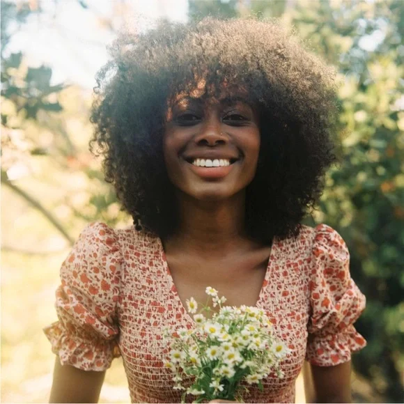 NWOT Christy Dawn The Brooklyn Dress in Mandarin Ditsy Field Size 2X - Picture 4 of 12